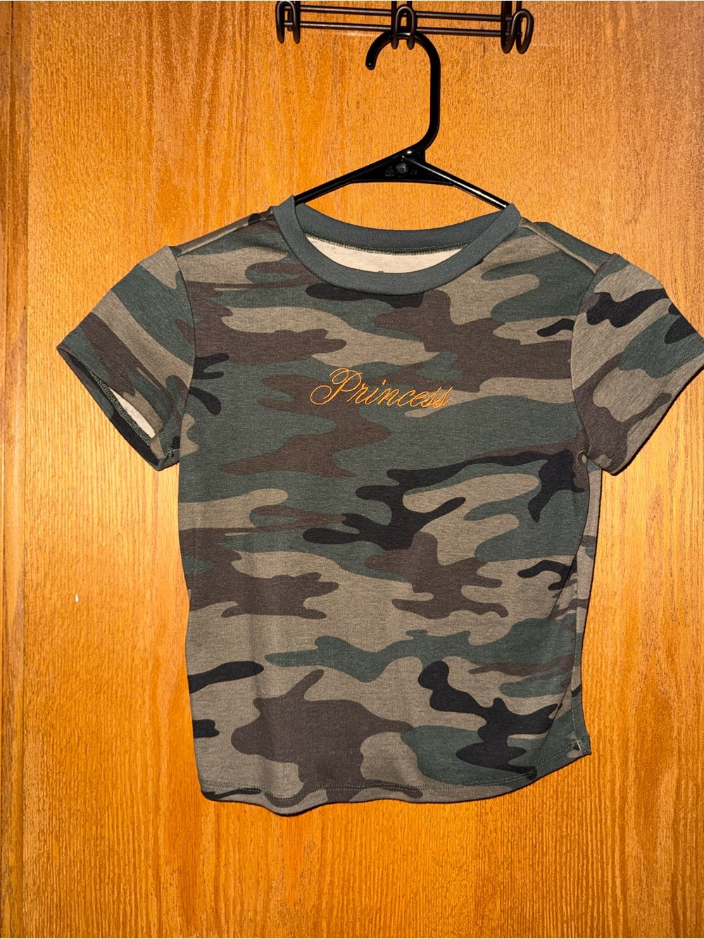 Girls' Camo 'Princess' Tee - Green Camo